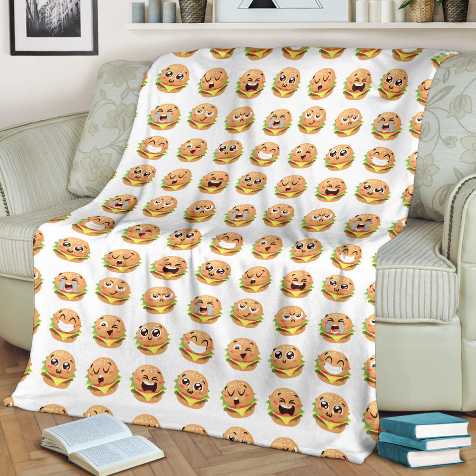 Hamburger Pattern Print Design 04 Premium Blanket