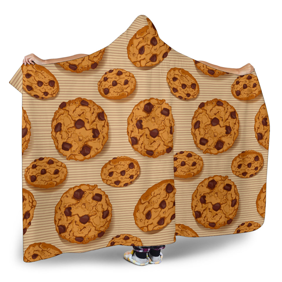 Cookie Pattern Hooded Blanket