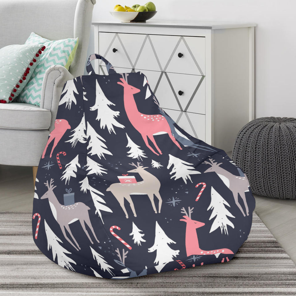 Deers Winter Christmas Pattern Bean Bag Cover