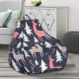 Deers Winter Christmas Pattern Bean Bag Cover