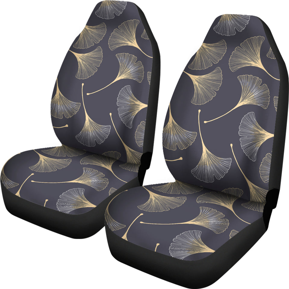 Gold Ginkgo Leaves Universal Fit Car Seat Covers