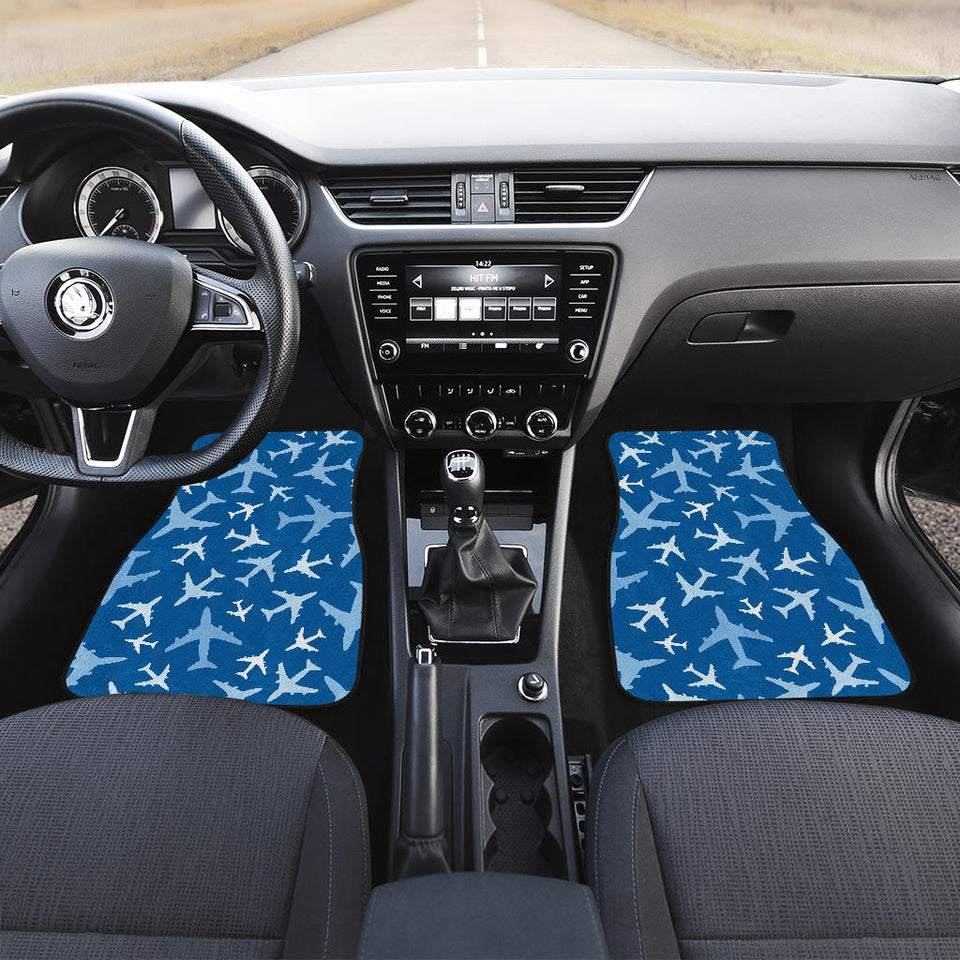 Airplane Pattern In The Sky Front And Back Car Mats