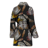 Eagle Pattern Print Design 05 Women's Bathrobe