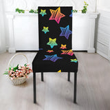 Colorful Star Pattern Dining Chair Slipcover
