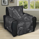 Beer hand drawn pattern Recliner Cover Protector