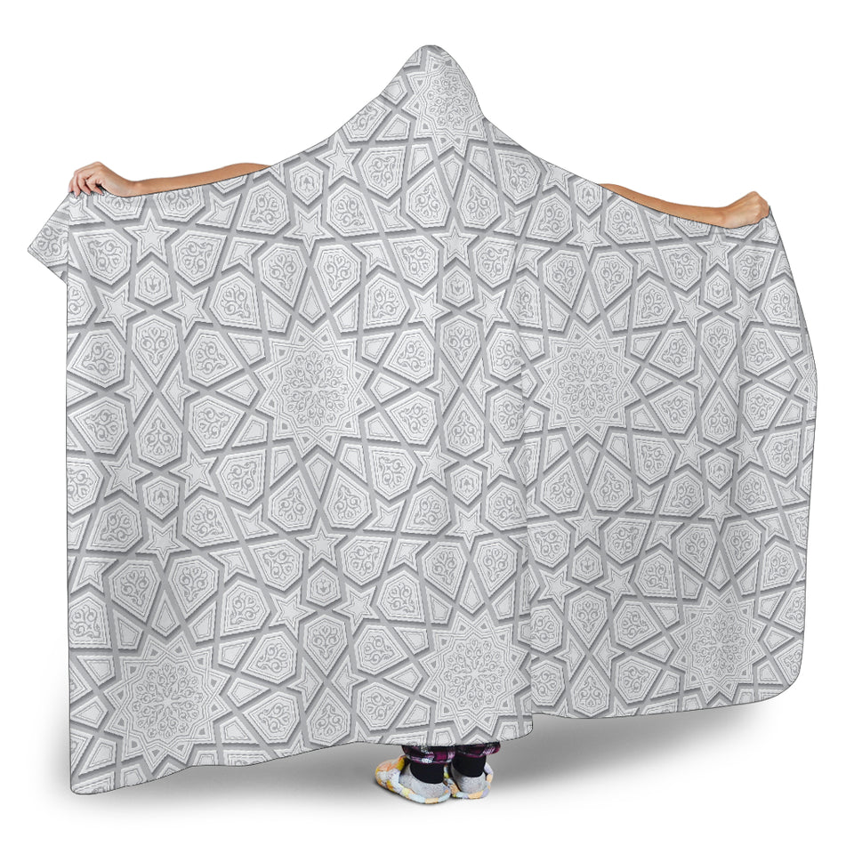 Arabic Star Pattern Hooded Blanket