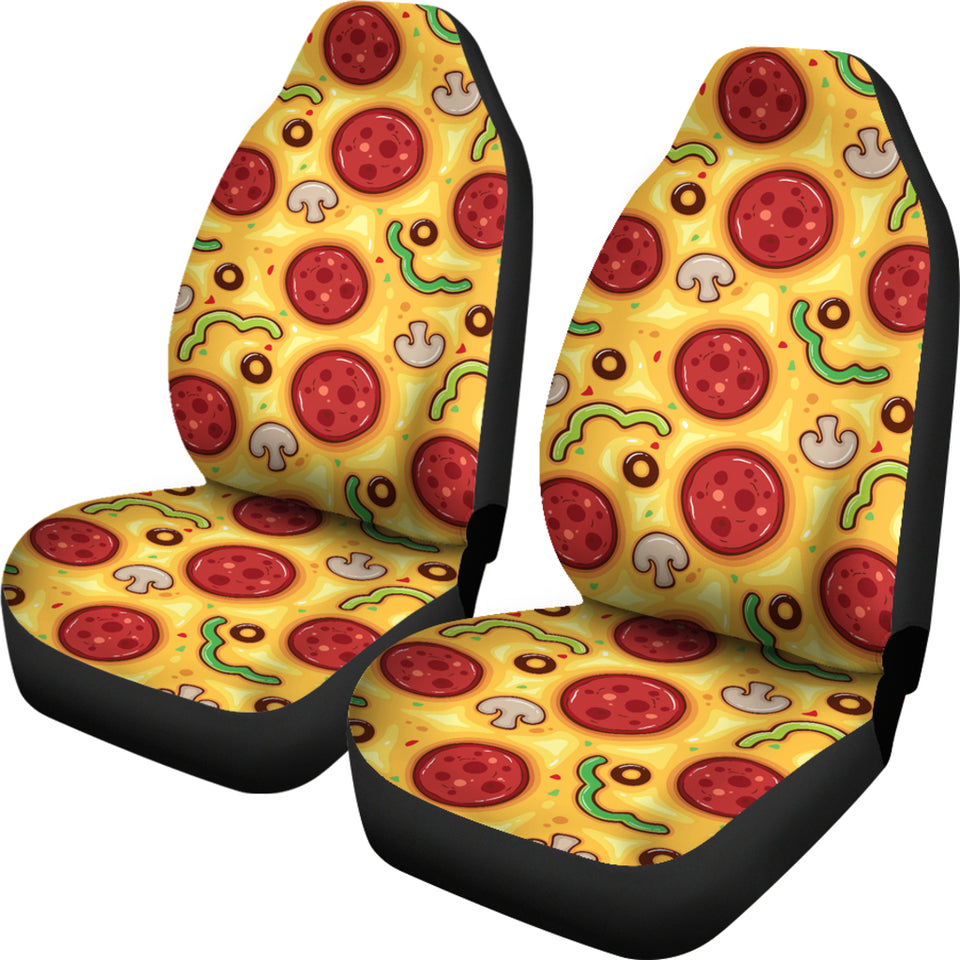 Pizza Texture Pattern  Universal Fit Car Seat Covers