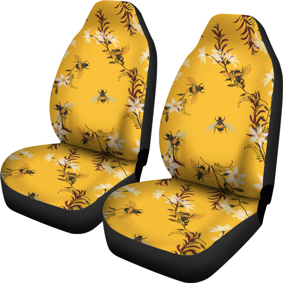 Bee Flower Pattern  Universal Fit Car Seat Covers