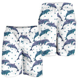Dolphins Pattern Dotted Background Men Shorts
