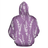 Lavender Flowers Purple Pattern Men Women Pullover Hoodie