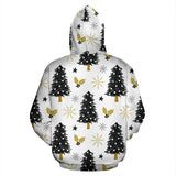 Christmas Tree Holly Snow Star Pattern Zip Up Hoodie