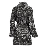 Handwritten Cheese Pattern Women'S Bathrobe
