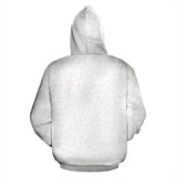 Arabic White Pattern Zip Up Hoodie