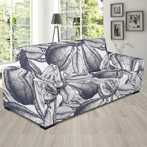 Guava Tropical Hand Drawn Pattern Sofa Slipcover