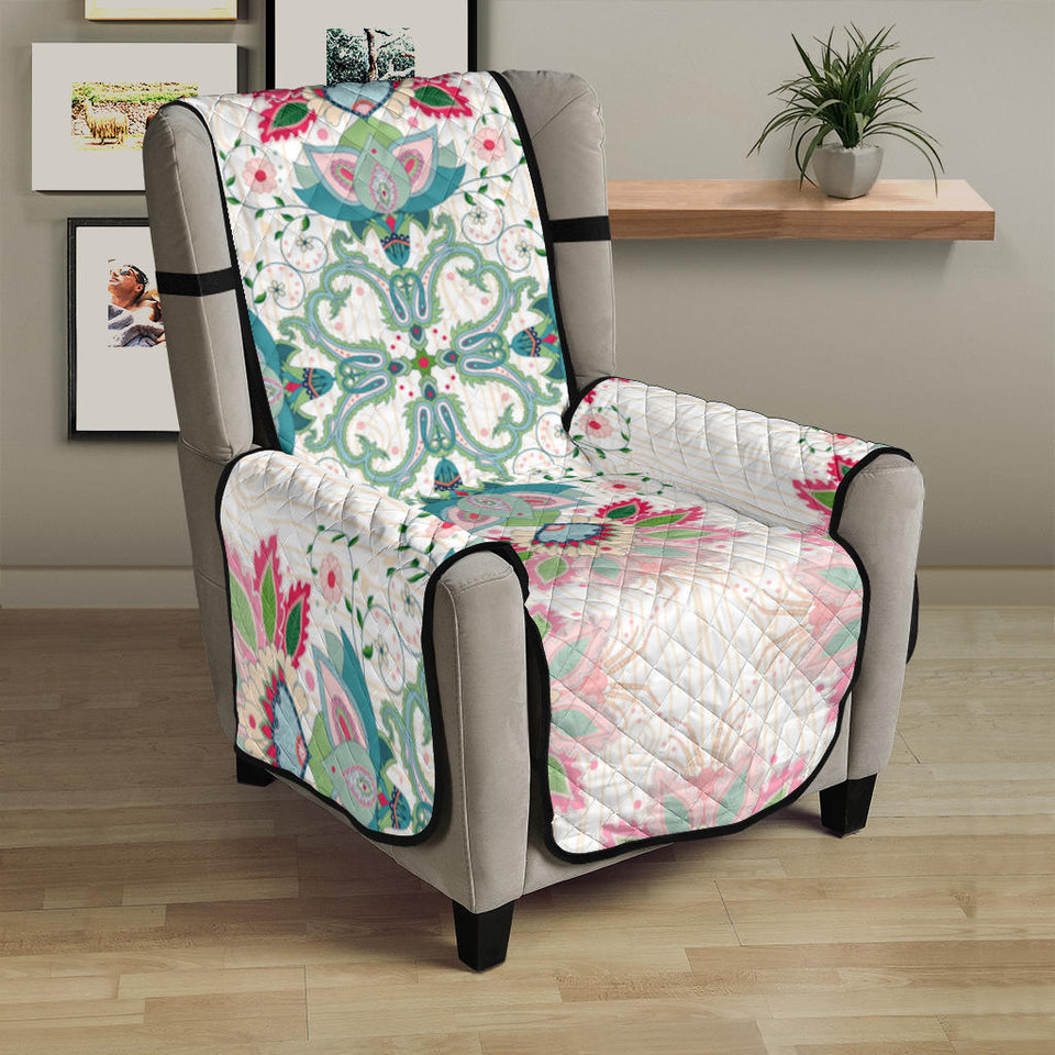 Square floral indian flower pattern Chair Cover Protector