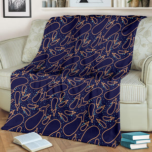 Eggplant Pattern Print Design 04 Premium Blanket
