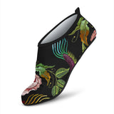 Dragons Flower Pattern Aqua Shoes