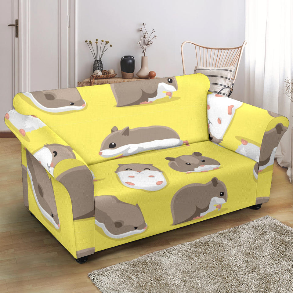 Cute Hamster Pattern Loveseat Couch Slipcover