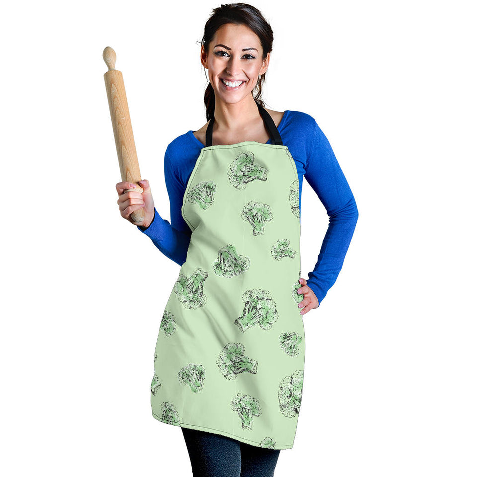 Broccoli Sketch Pattern Adjustable Apron