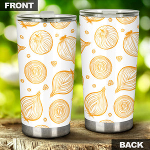 Hand Drawn Onion Pattern Tumbler