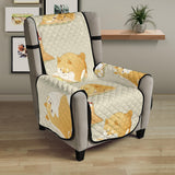 Cute fat shiba inu dog pattern Chair Cover Protector