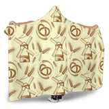 Windmill Wheat Pattern Hooded Blanket