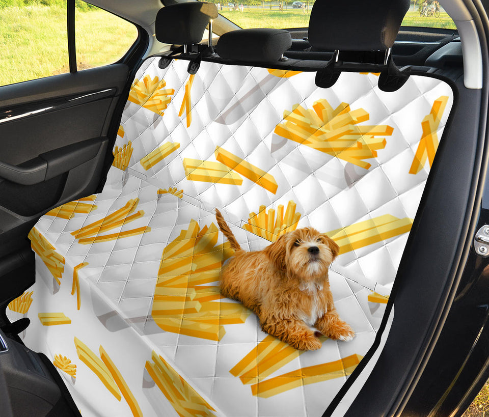 French Fries White Paper Box Pattern Dog Car Seat Covers