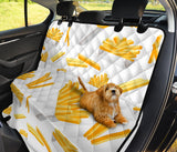 French Fries White Paper Box Pattern Dog Car Seat Covers