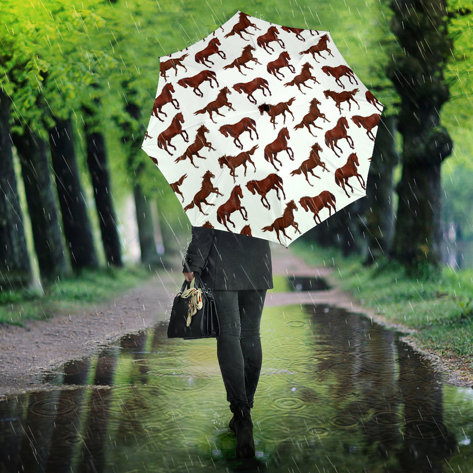 Horses Running Pattern Background Umbrella