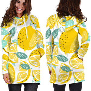 Lemon Design Pattern Women'S Hoodie Dress