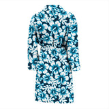Hibiscus Pattern Print Design 04 Men's Bathrobe