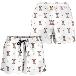 Greyhound Pattern Print Design 05 Women Shorts