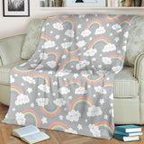 Cute Rainbow Clound Star Pattern Premium Blanket