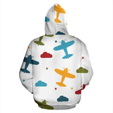 Airplane Star Cloud Colorful Zip Up Hoodie
