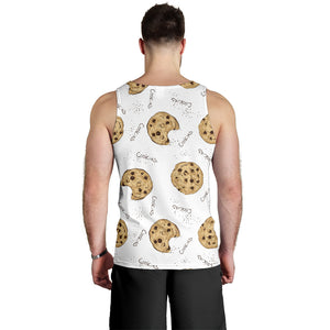 Sketch style cookie pattern Men Tank Top