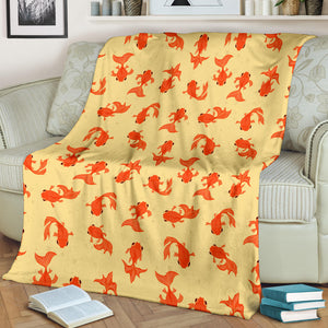 Goldfish Pattern Print Design 02 Premium Blanket
