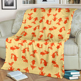 Goldfish Pattern Print Design 02 Premium Blanket