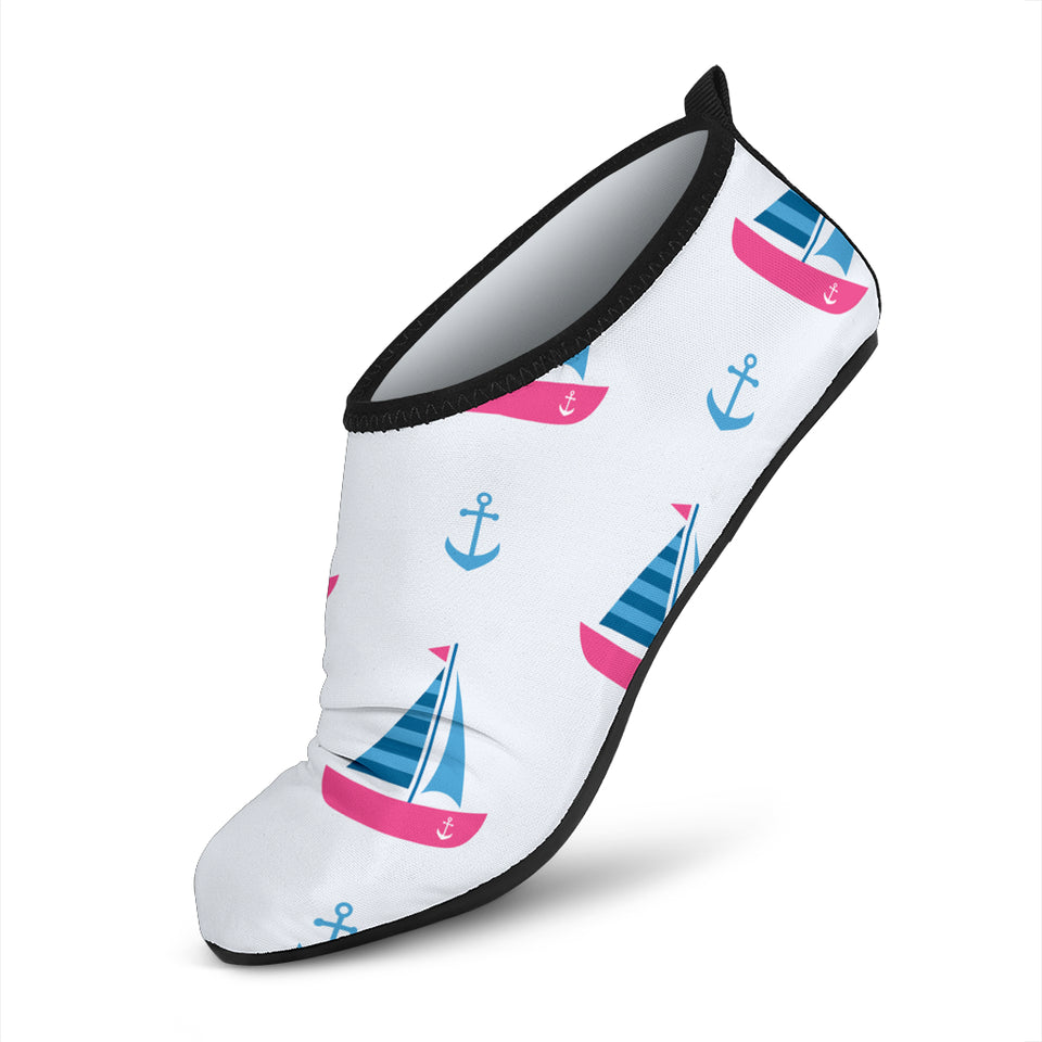 Sailboat Anchor Pattern Aqua Shoes