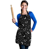 Hand Drawn Space Rocket Star Planet Adjustable Apron
