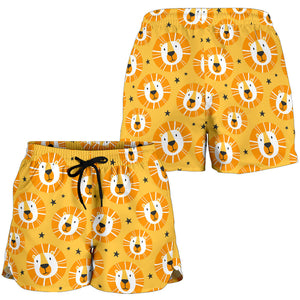 Lion Pattern Print Design 03 Women Shorts