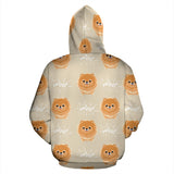 Cute Brown Pomeranian Puppy  Men Women Pullover Hoodie