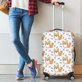 Cute Corgi Heart Star Bone Pattern Cabin Suitcases Luggages