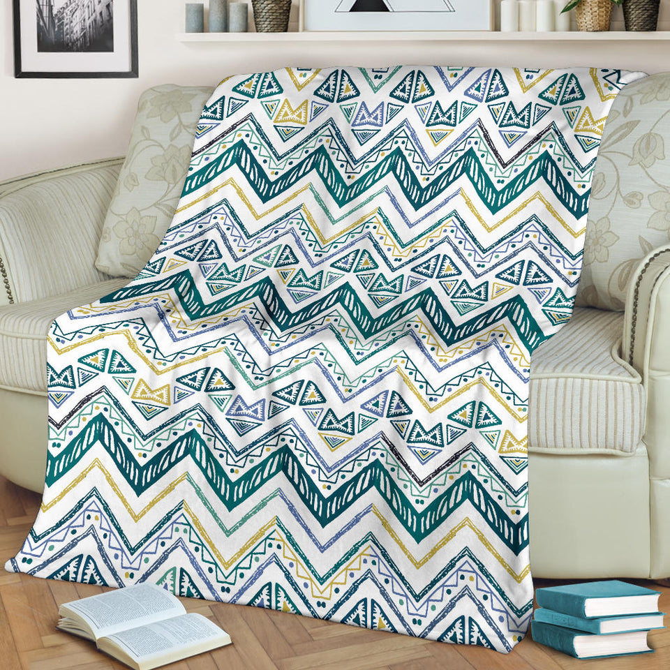 Zigzag  Chevron Paint Design Pattern Premium Blanket