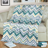 Zigzag  Chevron Paint Design Pattern Premium Blanket