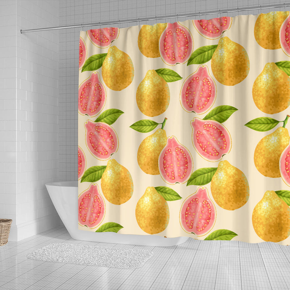 Beautiful Guava Pattern Shower Curtain Fulfilled In US