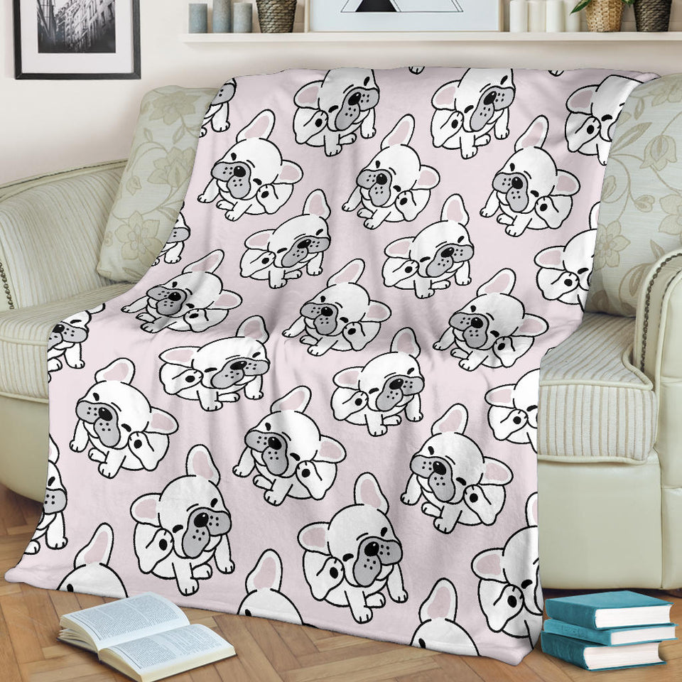 Cute French Bulldog Pattern Premium Blanket