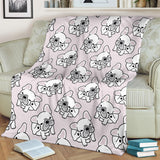 Cute French Bulldog Pattern Premium Blanket