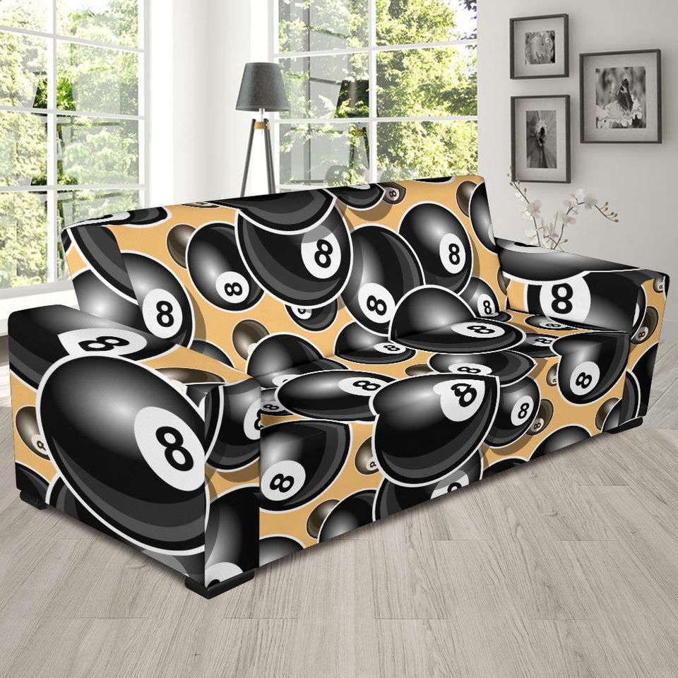Billiard Ball Pattern Print Design 04 Sofa Slipcover