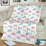 Hippopotamus Pattern Print Design 03 Premium Blanket