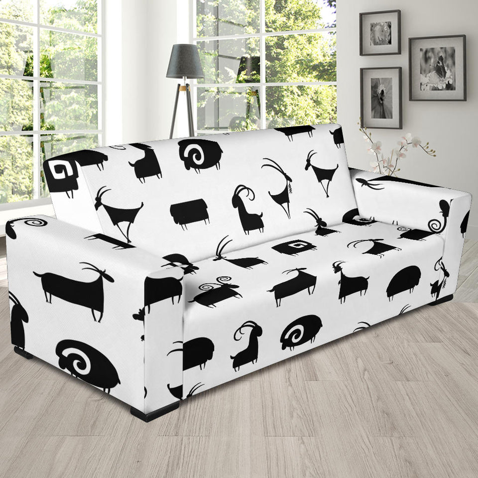Goat Ram Pattern Sofa Slipcover
